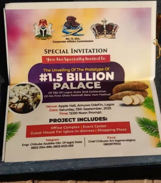 ‘Obi of Lagos’ N1.5bn palace unveiling was a scam– Police give update