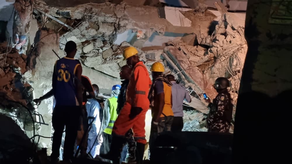 Three Bodies Pulled Out From Building Collapse In Yaba, Four Rescued