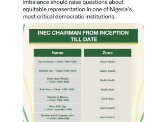 Bashir Ahmad kicks as he says only two Northerners have assumed office of INEC chairman compared to the 10 from the South