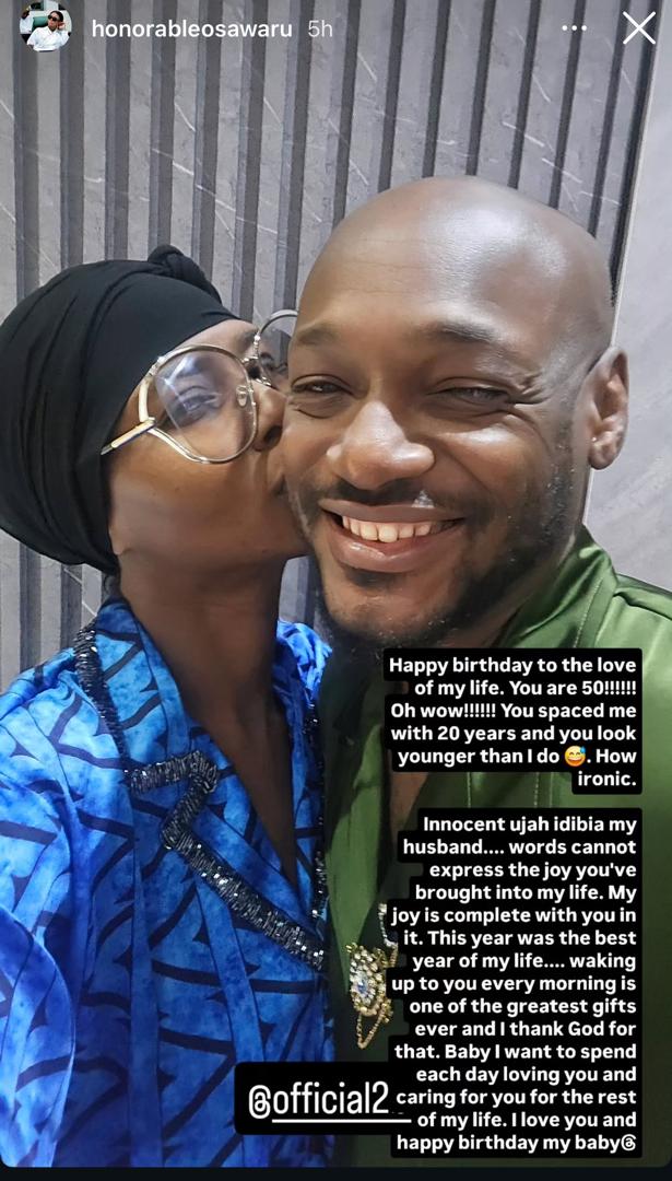 Waking up to you every morning is one of the greatest gifts ever- Natasha Idibia celebrates singer 2face Idibia as he turns 50