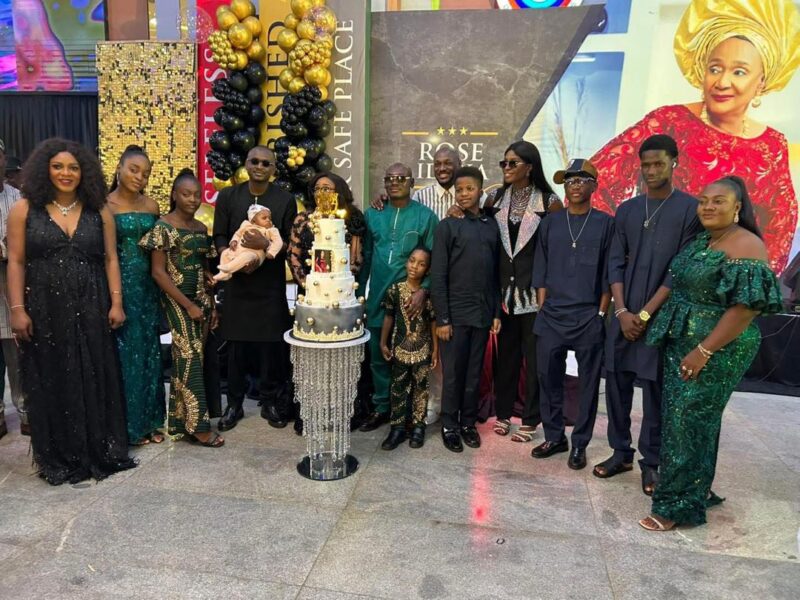 Photos and videos from singer 2Face Idibia’s mum’s 70th birthday party