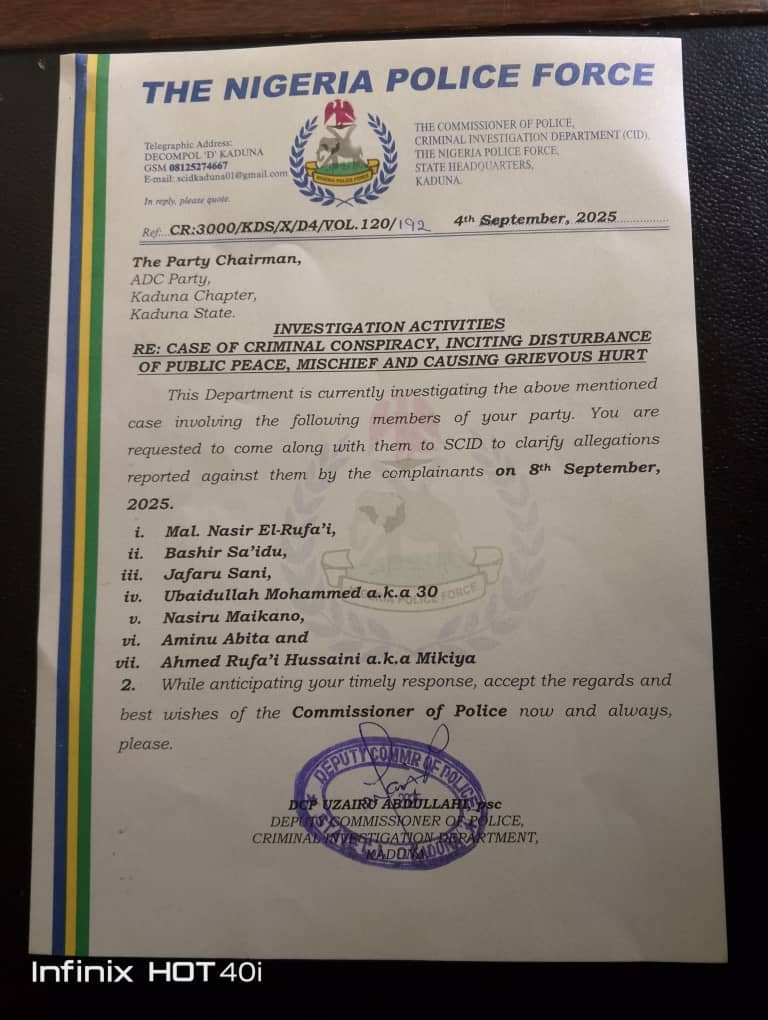 BREAKING: Kaduna Police Summon Ex-Governor El-Rufai, 7 Other ADC Leaders For Questioning