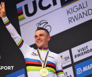 Road World Championships: Remco Evenepoel wins time trial gold for Belgium