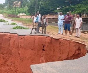 Villagers, Travelers in danger as link road collapses in Abia