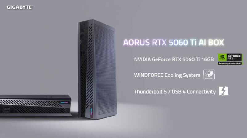 Gigabyte squeezes a full RTX 5060 Ti into a small box with Thunderbolt 5 desktop-grade punch