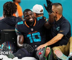 NFL results: Miami Dolphins seal first win but Tyreek Hill leaves field injured