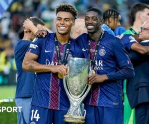 Paris St-Germain: Dembele and Doue to miss September through injury