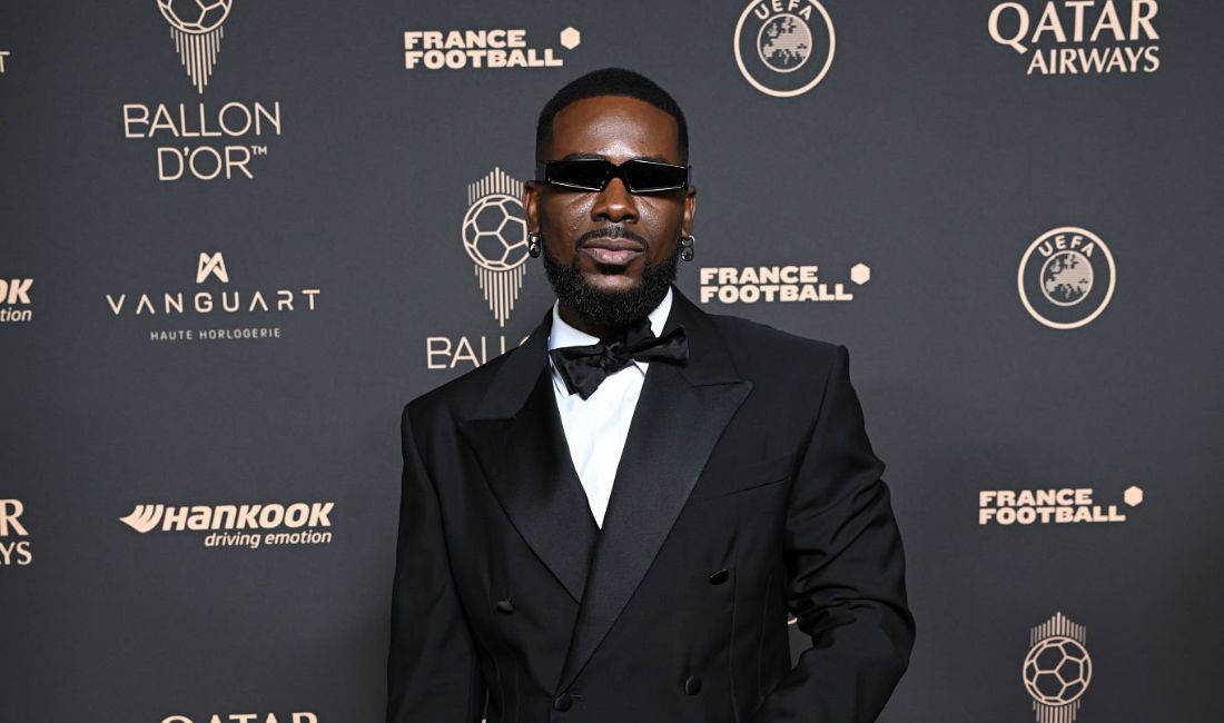 Afrobeats is represented as Adekunle Gold attends the 2025 Ballon d'Or ceremony