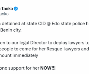 Mama Pee detained at state CID in Edo state over faceoff with Abure at the airport