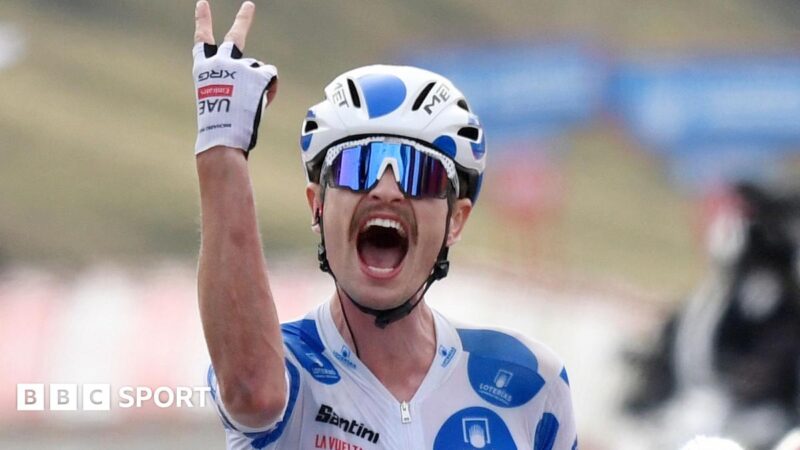 Vuelta a Espana: Jay Vine secures second stage win of 2025 as Jonas Vingegaard takes overall lead