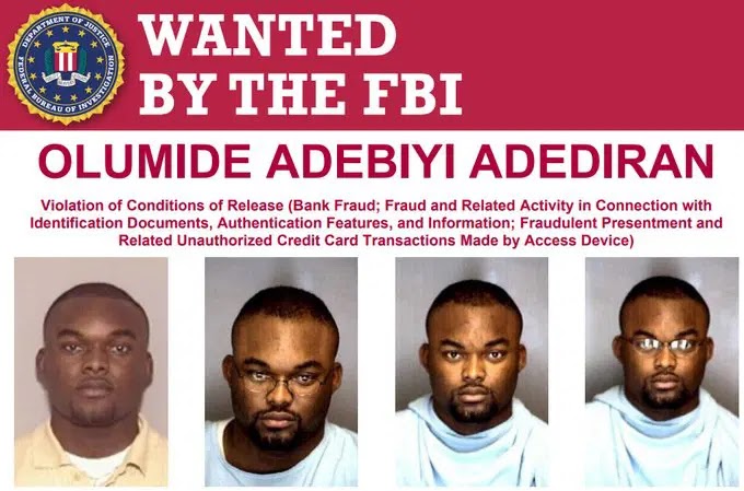 FBI announces N14m reward for information on wanted Nigerian