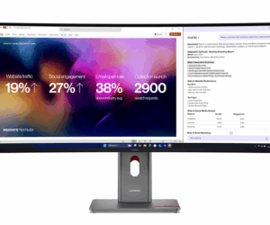Lenovo ThinkVision P40WD-40 curved ultrawide monitor offers 39.7 inch 5120×2160 display with Thunderbolt 4 connectivity and 140W power delivery