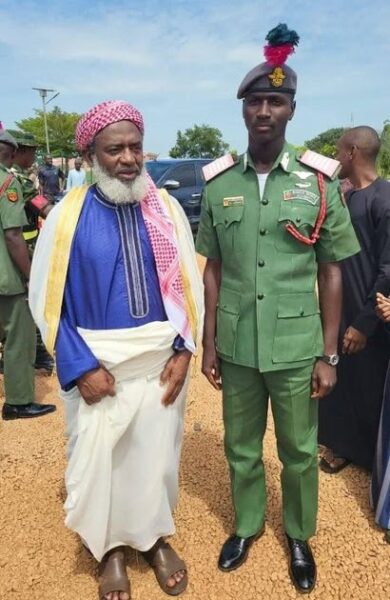 ‘But he mediates for bandits’ — reactions as Gumi’s son graduates from NDA