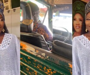 Lady shares hilarious moment a bus driver uses a toy trumpet as makeshift horn for his vehicle.