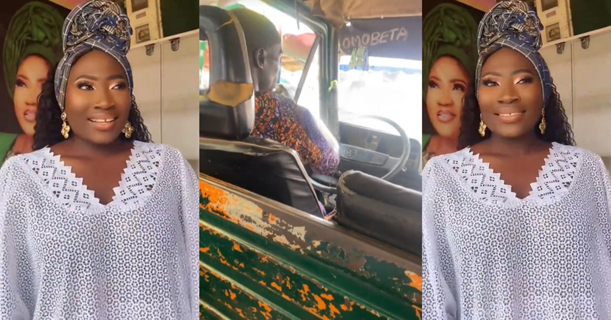 Lady shares hilarious moment a bus driver uses a toy trumpet as makeshift horn for his vehicle.