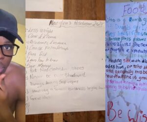 “Be wise!!” – Man shares the moment he stumbled upon his younger sister’s New Year’s resolution for 2025 (WATCH)