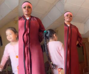 “Nothing concern my cousins with wig” – Lady says as She Flaunts Her Adorable Cousins’ Naturally Long Hair (WATCH)