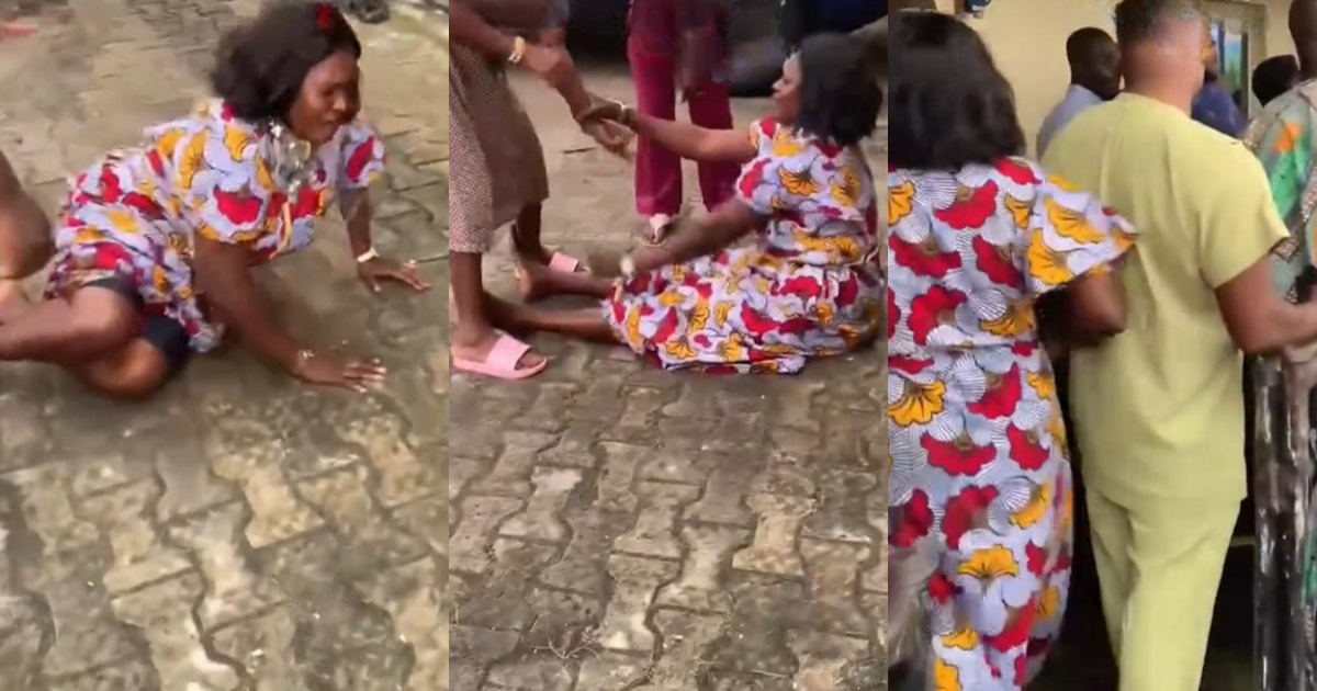 Emotional moment as woman brǝaks down in tǝars, rolling on the floor after receiving her civil service appointment nearly two decades after graduating from university (WATCH)