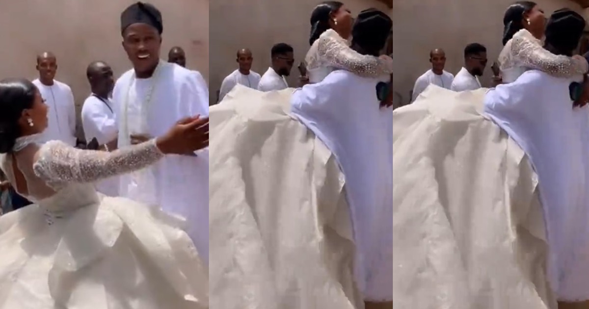 “I am my brother’s best friend” – Bride shares adorable moments with her sibling as he lifts her on her wedding day (VIDEO)