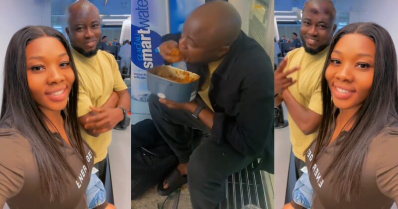 “Airport hassle” – Lady shares her husband’s dramatic action after being asked to throw away a food at the Airport because it had liquid on it.