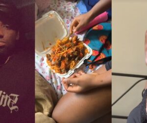 Hilarious moment man catches his sister feasting on a $20 plate of food after they both agreed they were broke (VIDEO)