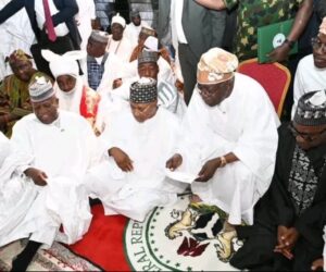 Tinubu attends Yari’s son’s wedding, visits Buhari’s widow