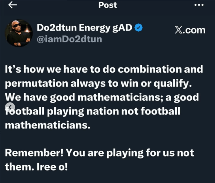 “You’re playing for us, not them”
