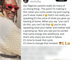 Terry G speaks on how poor upbringing affects children even into adulthood