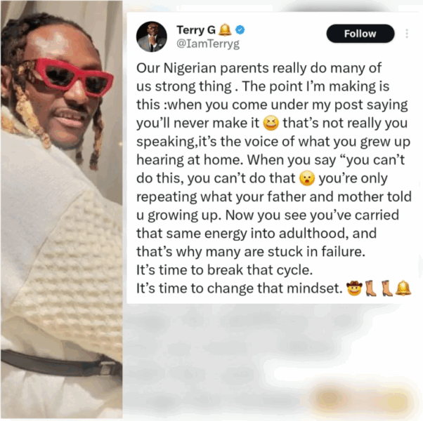 Terry G speaks on how poor upbringing affects children even into adulthood