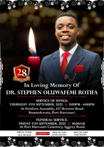 Doctor who collapsed after 72-hour shift buried in Port Harcourt