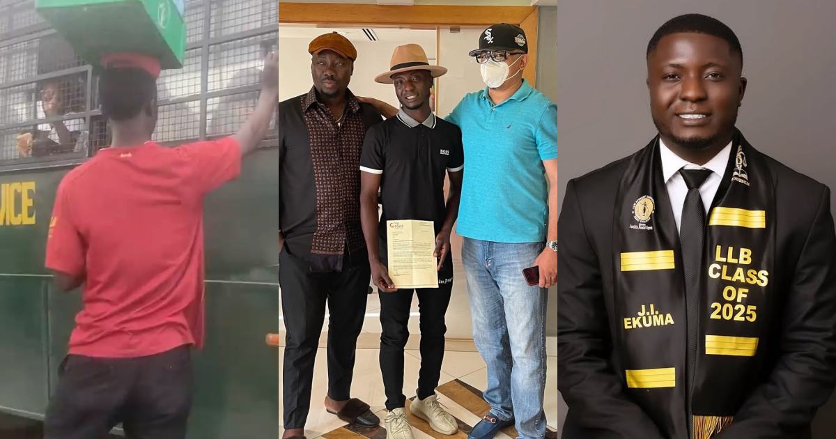 Viral hawker appreciates Obi Cubana, others as he graduates law school