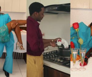 Enioluwa cooks jollof rice for Tanzanian girlfriend Phina in romantic display