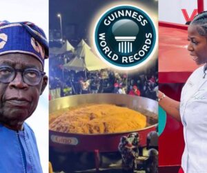 Tinubu hails Hilda Baci as she completes attempt at largest pot of jollof rice