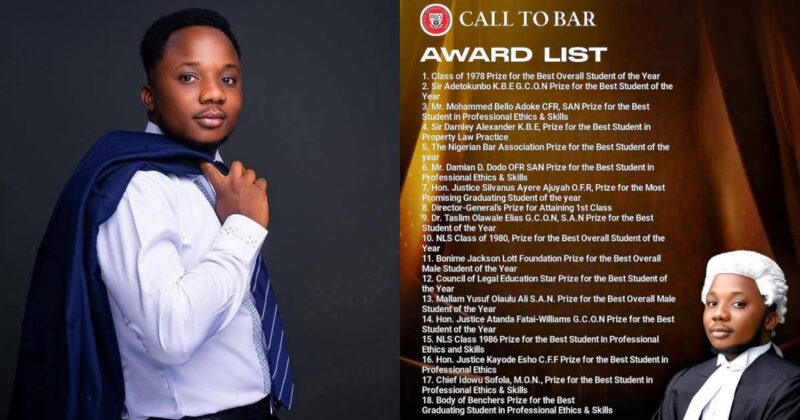 Benedict Ater shines at call to bar, bags 18 awards at Law School