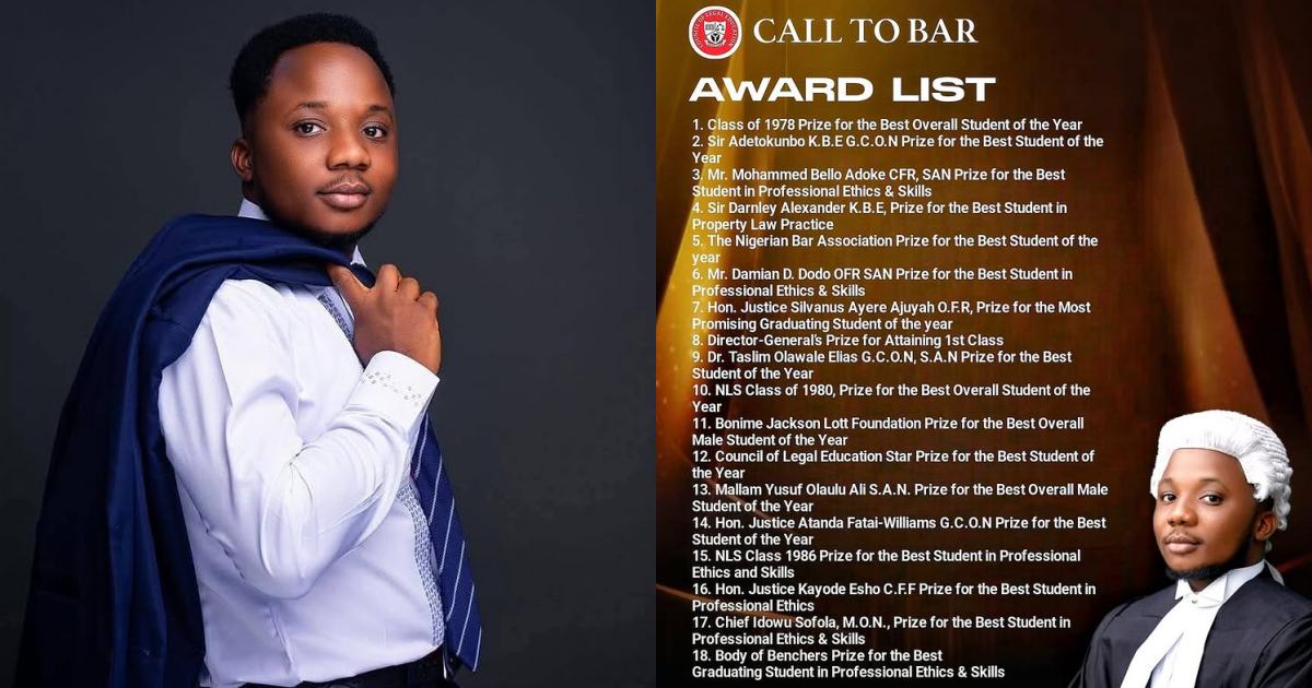 Benedict Ater shines at call to bar, bags 18 awards at Law School