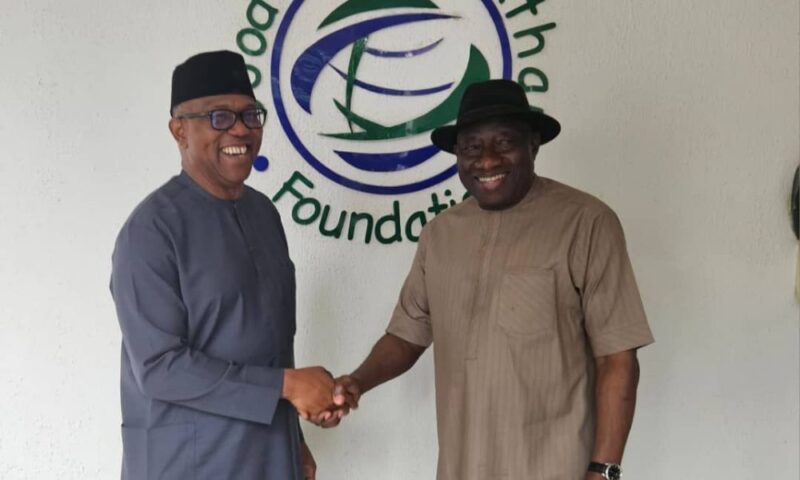 Peter Obi Holds Closed-door Meeting With Goodluck Jonathan In Abuja (Photos)