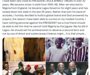He cannot hold Nigeria by the jugular like he did in Lagos