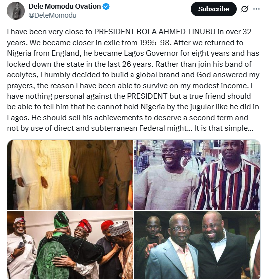 He cannot hold Nigeria by the jugular like he did in Lagos