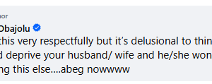 If you’re going to be depriving or rationalizing s3x to your husband then dash him to someone else