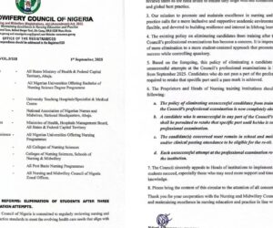 BREAKING: Nigerian Nursing Council Ends Policy Eliminating Students After Three Failed Exam Attempts