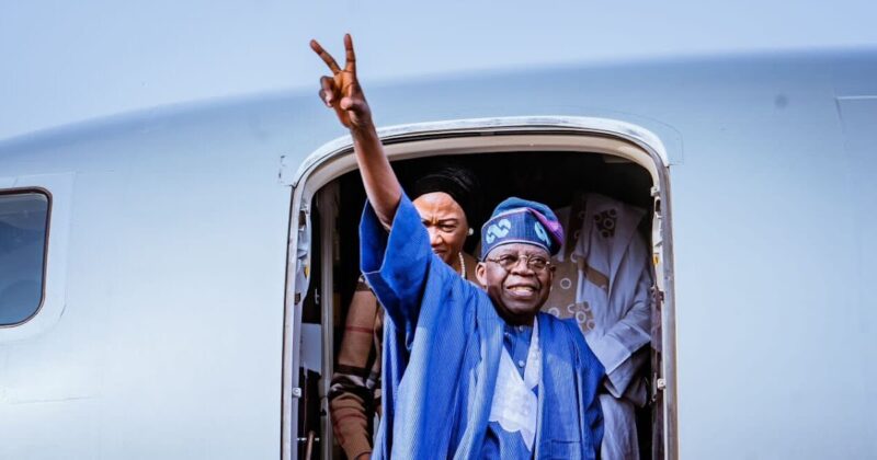 Tinubu jets to Europe for vacation