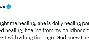 My daughter brought me healing