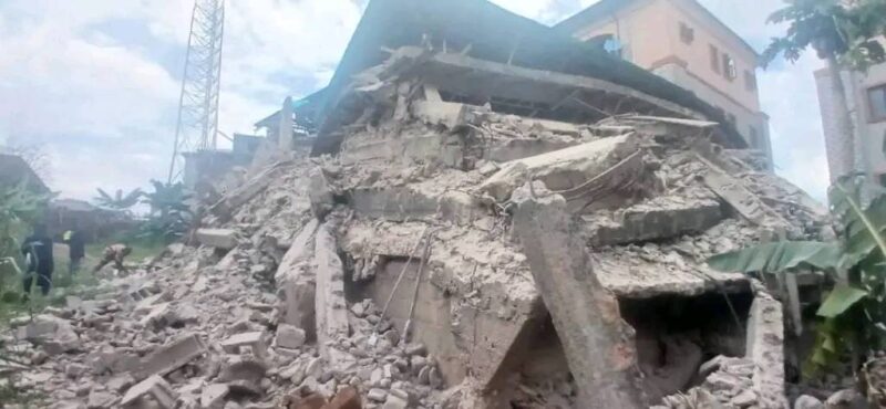 Many feared trapped as three-storey building collapses in Anambra
