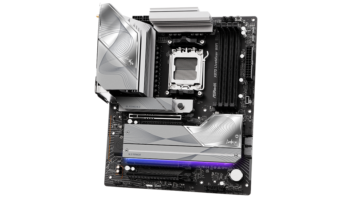ASRock X870 LiveMixer WiFi ATX motherboard offers a whopping 25 USB ports, but don’t cheer too loudly – 10 are USB 2.0