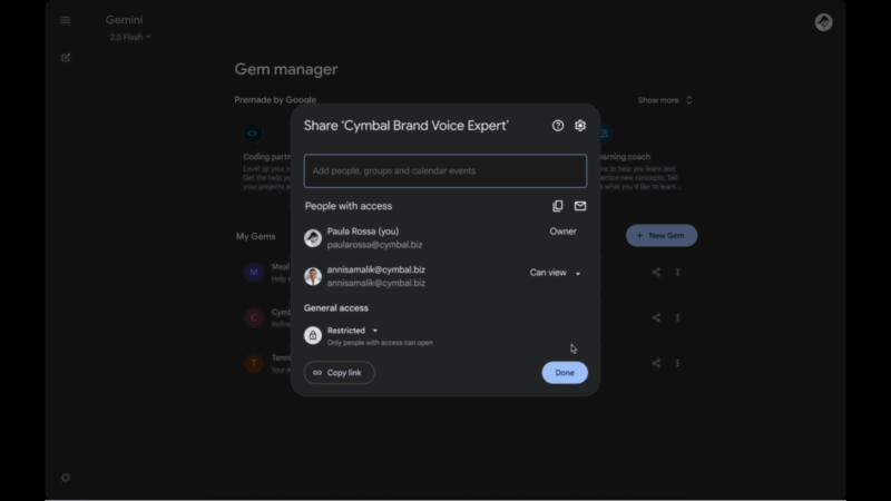 How to share your Gemini Gems custom AI experts with all your friends