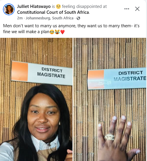 Men want us to marry them