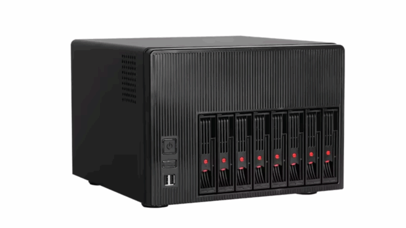 This tiny NAS box claims 204TB of storage power while looking like two stacked shoe boxes in your living room