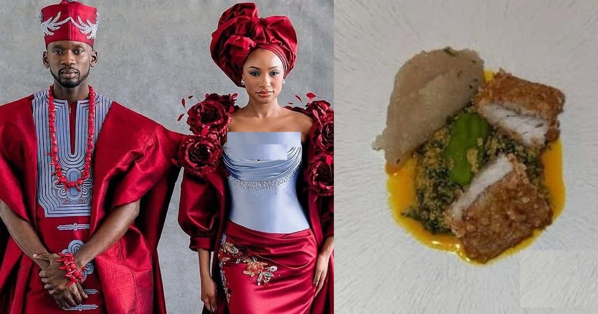 Speculations as Mr Eazi shares size of food after marriage