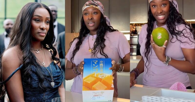 Tolani Otedola trends after unboxing £180 mango from Japan