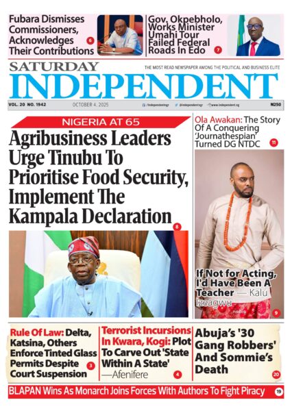 Top Stories For Today (04/10/25) – Independent Newspaper Nigeria
